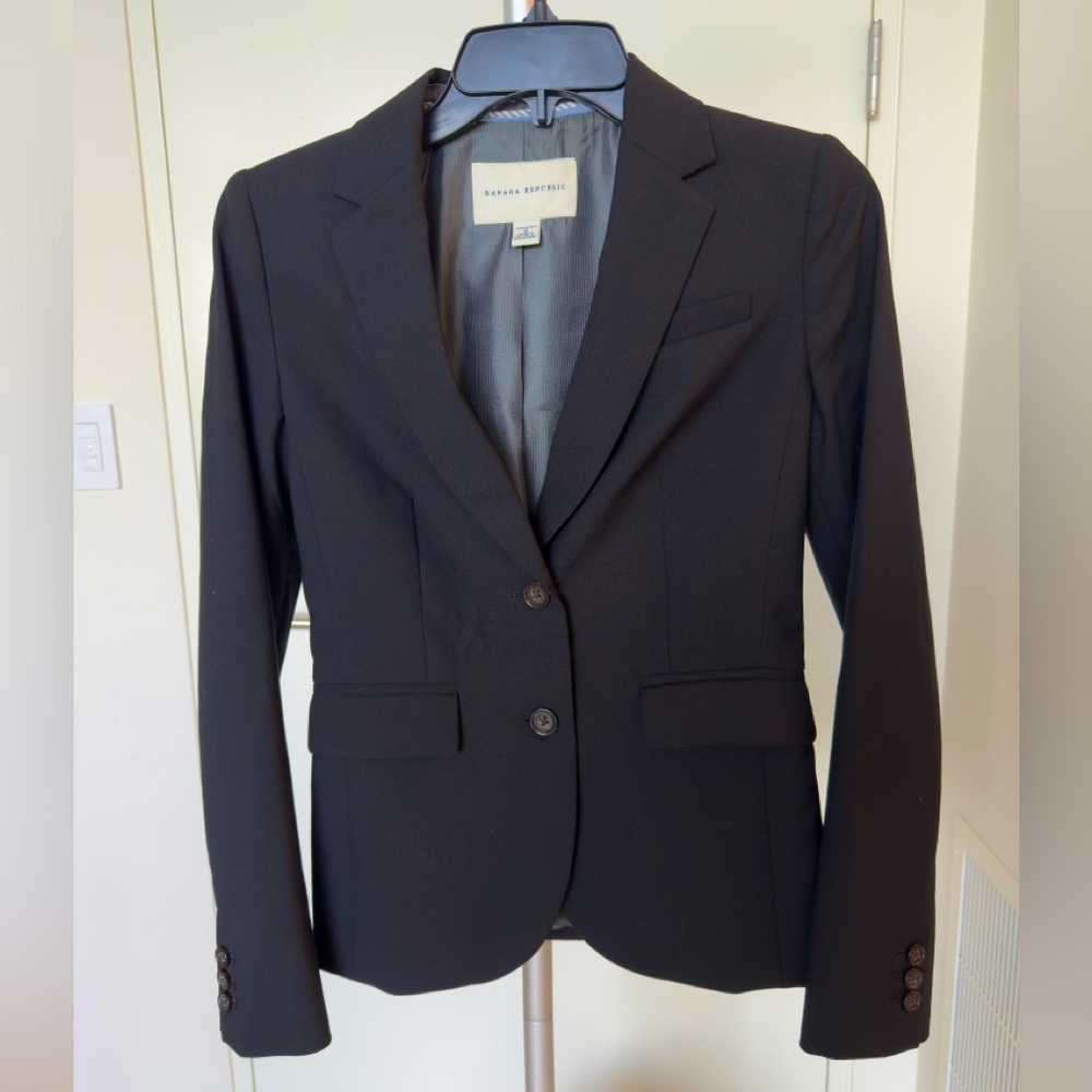 Banana Republic black suit jacket (wool) - Picture 1 of 7